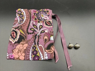 Brighton Womens Earrings Two Tone Silver and Gold Studs Pierced Earrings And Bag - Image 1 of 4