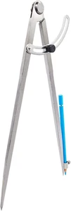12 Inch Professional Woodworking Compass with Pencil Holder for Carpenter, Locka - Picture 1 of 12