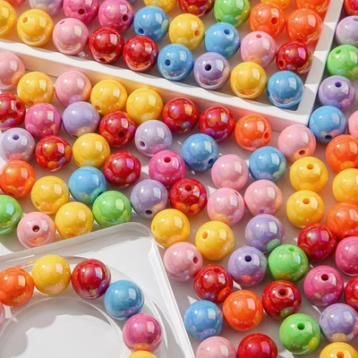 150 piezas cuentas de acrílico de 16 mm ab color arco iris trozo cuentas de chicle facetadas DI Foto 1 de 4