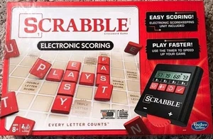 Scrabble Electronic Scoring Crossword Board Game Hasbro New Sealed - Picture 1 of 1
