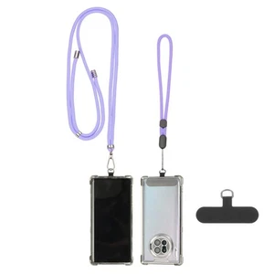 1Set Universal Phone Lanyard with Patch for Most Smartphones, Purple - Photo 1/7