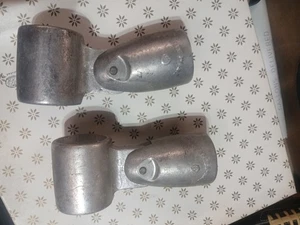 2 Aluminum Speed Rail Pipe Fittings swivel connectors - Picture 1 of 7