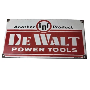 Vintage DeWalt Tools Porcelain Sign - Auto Klein Tools Mechanic Garage Shop Sign - Picture 1 of 14