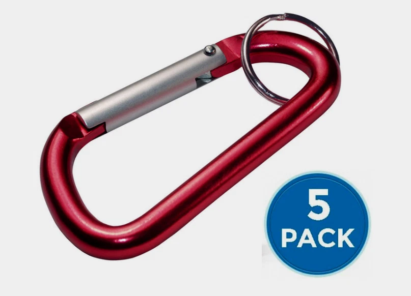 5~ Hillman Carabiner KEY RING Aluminum ASSORTED COLORS Spring Loaded Belt 701287 - Image 1 of 1