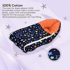 NEW BORN Baby's Cotton Bed Cum Carry Bed Printed Baby Soft Smooth Sleeping Bag 