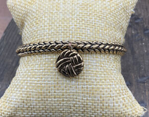 Barse Bangle Charm Bracelet- Bronze- Stackable-NWT