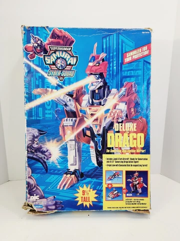 Playmates 1994 Superhuman Samurai Syber-Squad  Drago Action  Box Only Cover