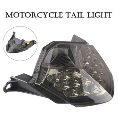 Fit Kawasaki Ninja ZX10R 2008 09 10 Integrated LED Taillight Turn Signals Black Foto 1 de 4