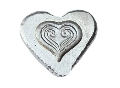 BeKo Edelmetalle 10 Gramm Silberbarren Herzform 999 Feinsilber Herz High Relief - Bild 1 von 2