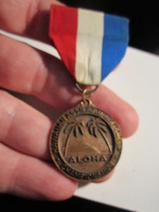 MEDAGLIA VINTAGE HAWAIIAN ASSOCIATION AAU FASCIA ETÀ CAMPIONATI BBA-7 - Foto 1 di 3