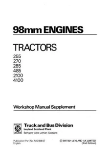 Leyland 98mm Engines Workshop Manual - Picture 1 of 4