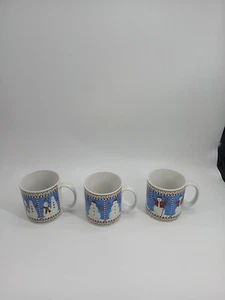 (Set Of 3) Debbie Mumm Sakura Snowman Mug Set Christmas Character *** - Picture 1 of 12