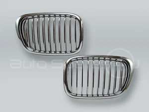Chrome Front Hood Grille PAIR fits 2001-2003 BMW 5-Series E39 - Picture 1 of 2