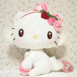 Sanrio Hello Kitty 50th Charmmy kitty Dolly mix Cushion Plush Strawberry 34cm - Picture 1 of 4