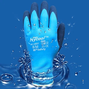 Waterproof Work Gloves Fully Latex Coated Safety Builders Construction Gardening - Picture 1 of 4