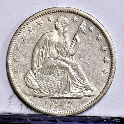 1847-O Liberty Seated Half Dollar - Ch AU Details (#45986) Cover