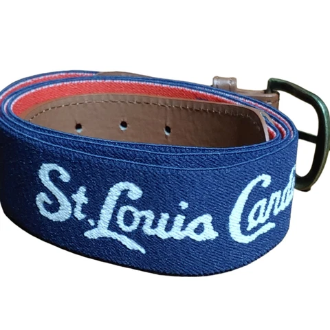 St Louis Cardinals Stretch Belt Logo & Spellout Script Adjustable XL XXL Waist Cover
