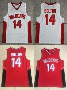 Movie Troy Bolton #14 East High School Wildcats Basketball Jersey Top Sewn