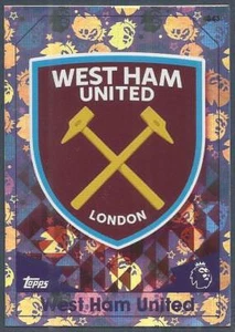TOPPS MATCH ATTAX 2016-17- #343-WEST HAM UNITED TEAM BADGE-SILVER FOIL - Picture 1 of 1