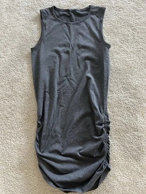 Vestido Bodycon Feminino Lululemon Cinza In The Flow Lados Ruched Sem Mangas Tamanho 6 - Imagem 1 de 4