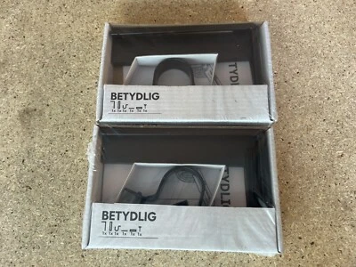 Paquete de 2 soportes de barra de cortina de techo de pared IKEA Betydlig negro 602.172.28 C31 Foto 1 de 2