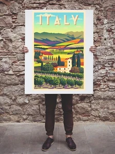 Italy print poster wall art travel holiday honeymoon wedding gift present - Picture 1 of 2