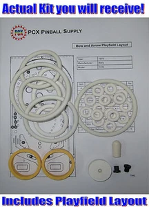 1975 Bally Bow and Arrow Pinball Machine Rubber Ring Kit - Picture 1 of 2