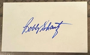 BOBBY SHANTZ SIGNED 3X5 INDEX CARD AUTOGRAPH PHILADELPHIA ATHLETICS NY YANKEES - Picture 1 of 1