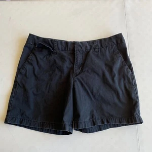 Merona Shorts Womems 10 Black Mid Rise Chino Twill Casual 32x5.5 - Picture 1 of 11