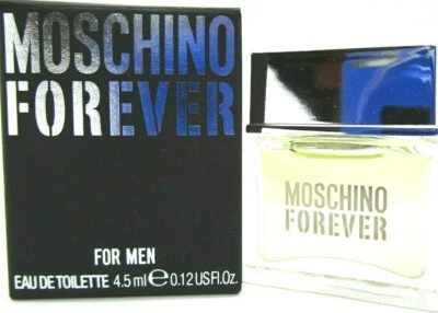 MOSCHINO FOREVER EAU DE TOILETTE MINI SPLASH PARA HOMBRE 0,12 OZ/4,5 ml TAMAÑO DE VIAJE Foto 1 de 4