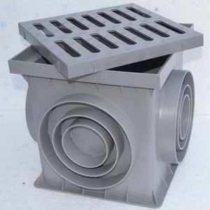 Hofablauf Hofsinkkasten 25x25 cm A15 begehbar Gully Entwässerung grau - Bild 1 von 1