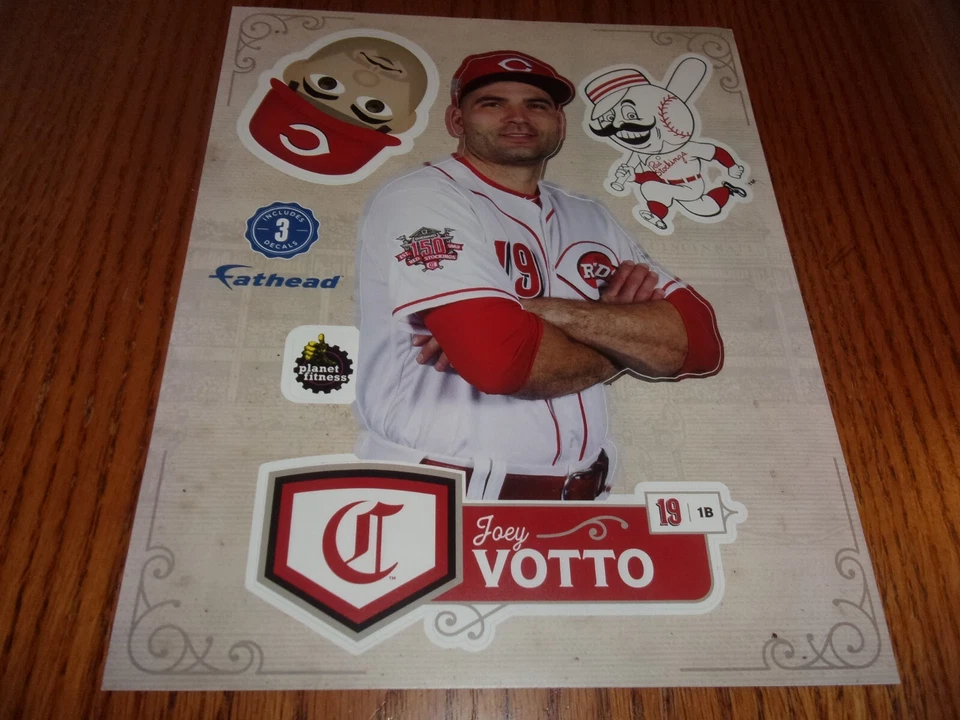 JOEY VOTTO-Cincinnati Reds FATHEAD Includes 3 Decals( 8" x 10") - Image 1 of 1