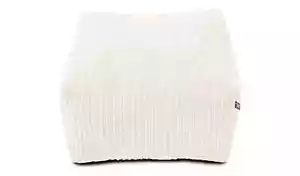 rucomfy Fabric Jumbo Cord Footstool - Ivory Footrest Beanbag | Ivory RRP £65.00 - Picture 1 of 5