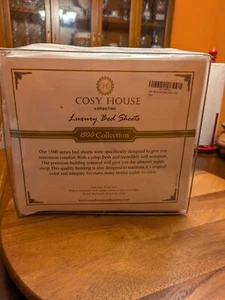 NUEVAS SÁBANAS DE LUJO Cosy House blancas 1500 Queen - Imagen 1 de 9