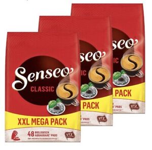 Senseo Classic Coffee Pads - 48 Pads per bag - Set of 3 bags = 144 Pads