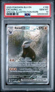 2025 Pokémon Black Bolt #168 Excadrill ex SIR PSA 10 GEM MINT - Bild 1 von 2