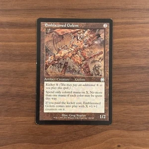 Emblazoned Golem LP Apocalypse 2001 Magic the Gathering Card MTG - Picture 1 of 2