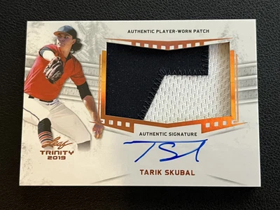 2019 Leaf Trinity Tarik Skubal BRONZE Patch Autograph- Tigers- Cy Young !! - Image 1 of 2