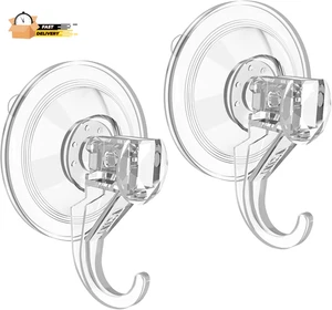 Appendiabiti per Corona, Grandi Ganci per Corona a Ventosa, Resistente, Capacità 22 LB - Foto 1 di 12