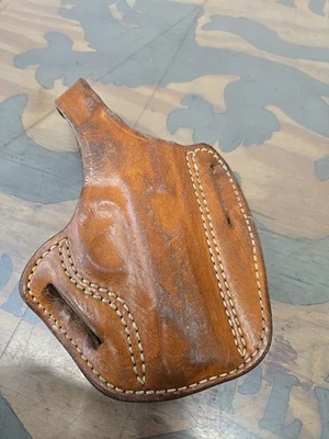 Coldre ou clone de couro Salty Desantis Walther PPK destro FBI marrom não cantado - Imagem 1 de 4