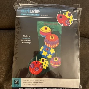 Kit de Medias de Fieltro Cosido Navidad Artista Adornos Se Puede Personalizar Nuevo - Imagen 1 de 7