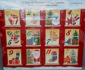 12 Days of Christmas Advent Votive Candles New - Picture 1 of 4