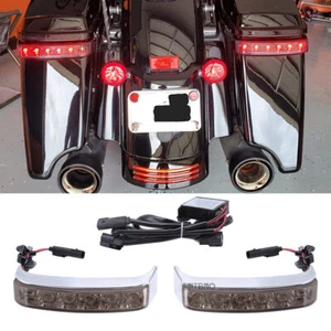 For Harley Road Glide Ultra FLTRU LED Saddlebag Brake Running Turn Signal Lights - Picture 1 of 13