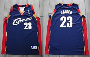 LEBRON JAMES CLEVELAND CAVALIERS NBA BASKETBALL CHAMPION JERSEY SHIRT VINTAGE XL - Picture 1 of 9