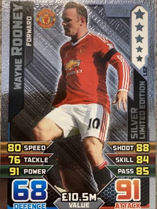 Topps MATCH ATTAX 2015/16 - WAYNE ROONEY - Silver Limited Edition Card - LE2. - Picture 1 of 2