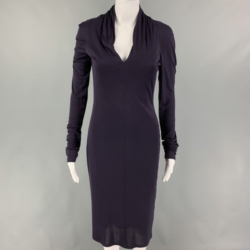 Abito viola Alexander McQueen taglia 6 viscosa manica lunga