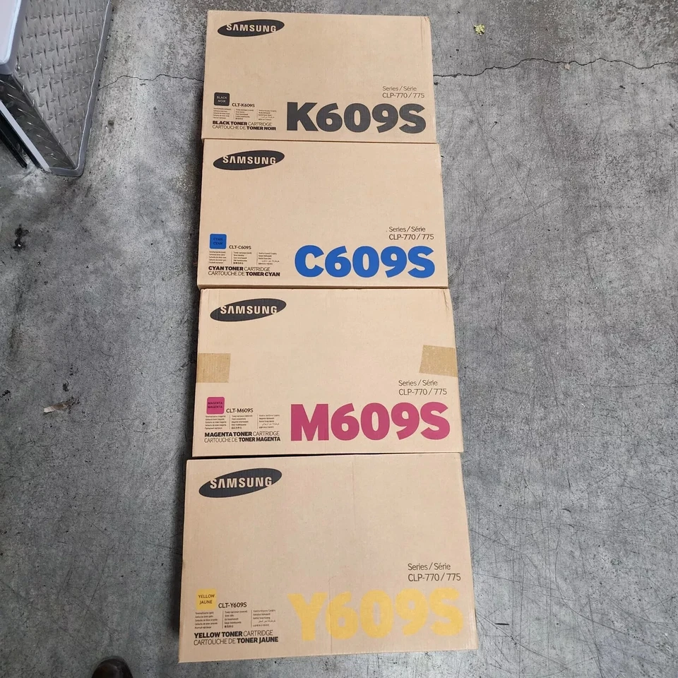 ¡Nuevo Genuino! Cartuchos de tóner Samsung K609S C609S M609S Y609S KCMY / Juego de 4 Foto 1 de 1