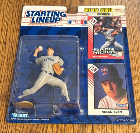 1993 Starting Lineup, Nolan Ryan, Texas Ranger Prestige Pitcher Figure / 2 cards Cover