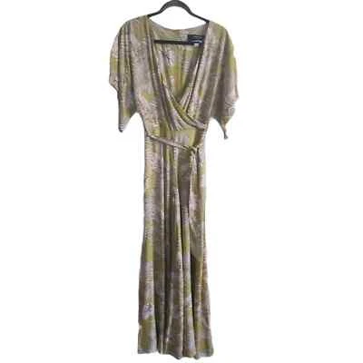 MODCLOTH x NEW COLLECTIF Expressive Essence Green Tropical Palm Tree Jumpsuit - Image 1 of 4