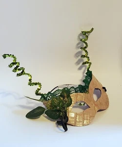 Fairy Leather Handmade Cosplay Masquerade Mask - Picture 1 of 6